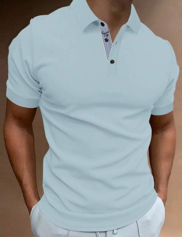 Tricou polo Shein, albastru