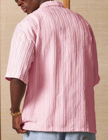 Cămașă cu mânecă scurtă Shein, roz