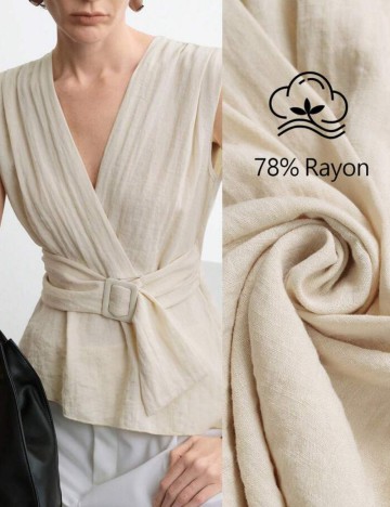 Cămașă cu mânecă scurtă Shein, bej