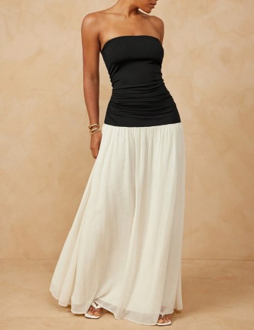 Rochie maxi Shein Curve+, mix culori