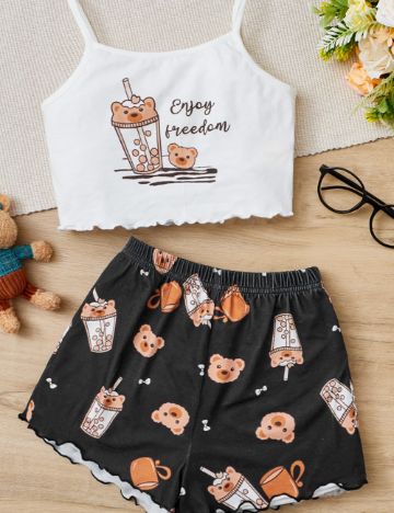 Compleu pijamale Shein, mix culori