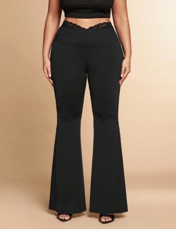 Pantaloni Shein Curve+, negru
