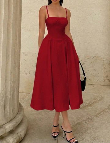 Rochie midi Shein, vișiniu