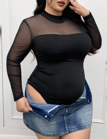 Body Shein Curve+, negru