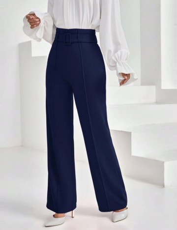 Pantaloni Shein Curve+, bleumarin
