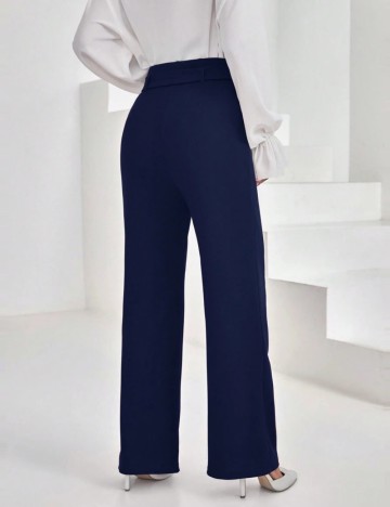 Pantaloni Shein Curve+, bleumarin