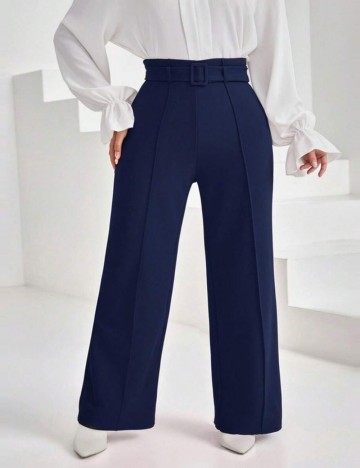 Pantaloni Shein Curve+, bleumarin