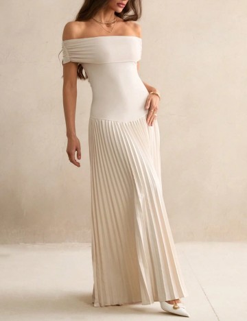 Rochie maxi Shein, crem