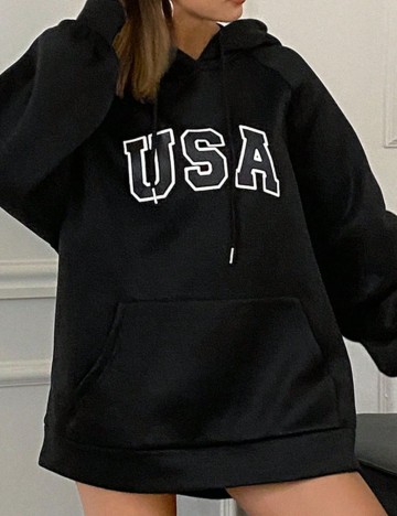 Hanorac Shein DAZY, negru