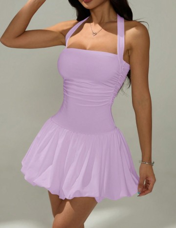 Rochie tip salopetă Shein, mov