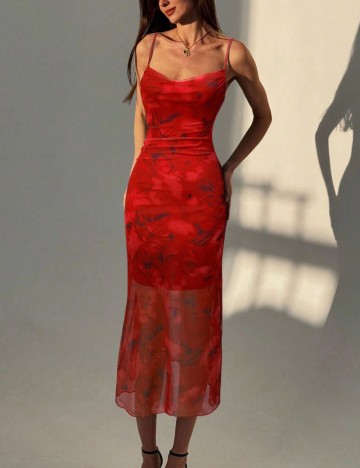 Rochie maxi Shein, roșu