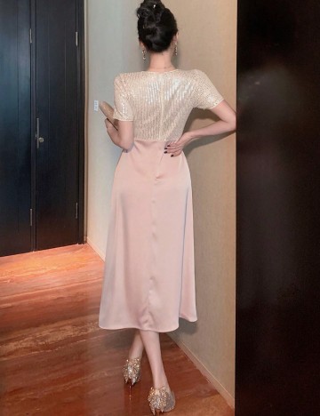 Rochie maxi Shein, bej