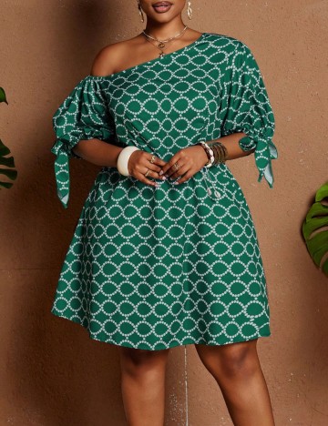 Rochie mini Shein Curve+, mix culori