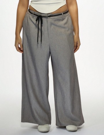 Pantaloni Shein Curve+, gri