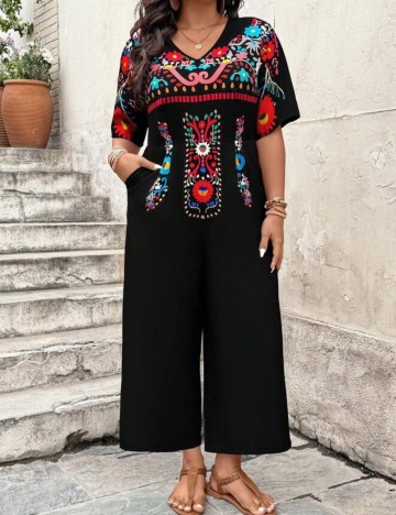 Salopetă lungă Shein Curve+, negru