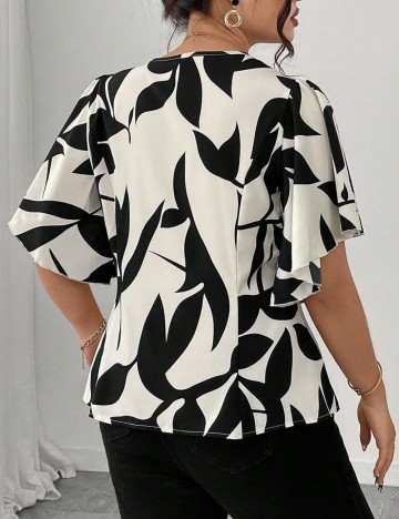 Cămașă cu mânecă scurtă Shein Curve+, mix culori