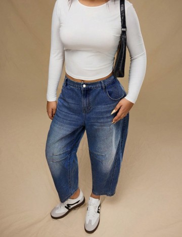 Jeans Shein Curve+, albastru