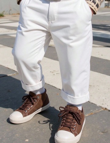 Pantaloni Shein, alb