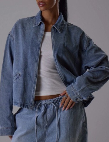 Jachetă De Blugi Shein MUSERA, albastru