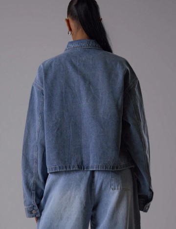 Jachetă De Blugi Shein MUSERA, albastru