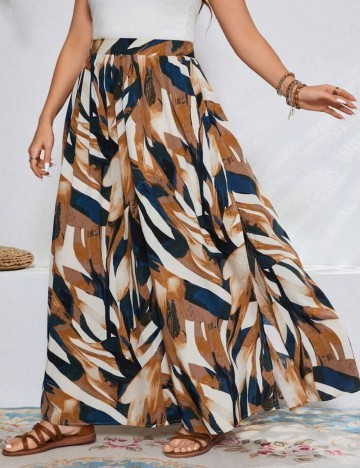 Fustă maxi Shein Curve+, mix culori