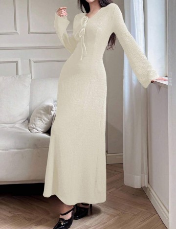 Rochie maxi Shein, crem