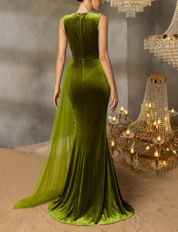 Rochie de ocazie Shein FAERIESTY, verde