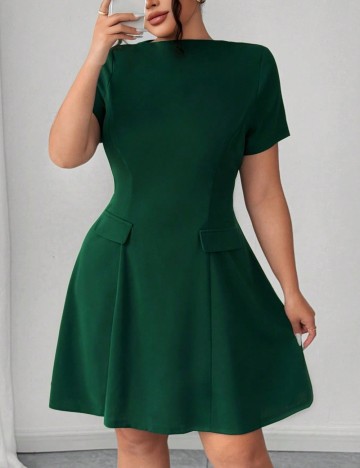 Rochie mini Shein Curve+, verde