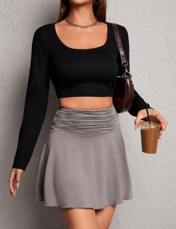 Fustă mini Shein, gri