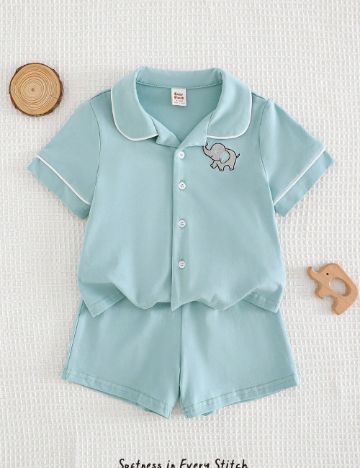 Compleu pijamale Shein, verde