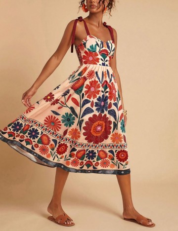 Rochie midi Shein, mix culori