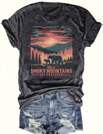 Tricou Shein Curve+, gri