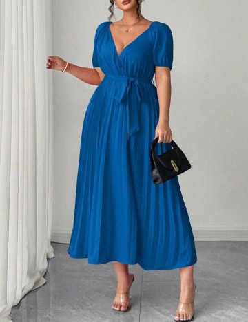 Rochie midi Shein Curve+, albastru