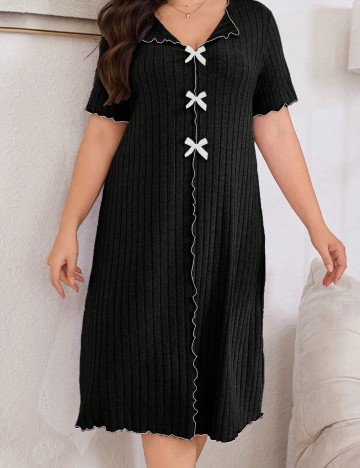 Rochie De Noapte Shein Curve+, negru