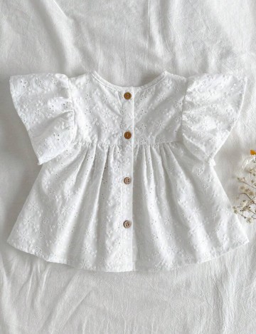 Cămașă cu mânecă scurtă Shein, alb