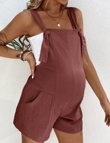 Salopetă scurtă Shein, roz prafuit