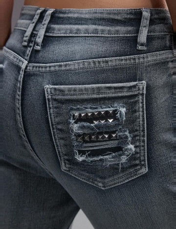 Jeans Shein Romwe, albastru