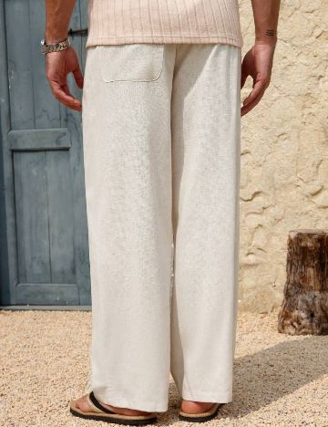 Pantaloni Shein MANFINITY, crem