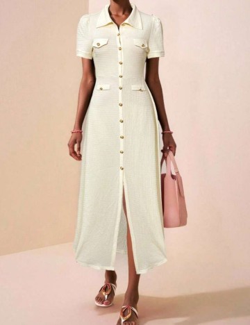 Rochie maxi Shein, crem