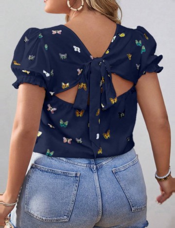 Cămașă cu mânecă scurtă Shein Curve+, mix culori