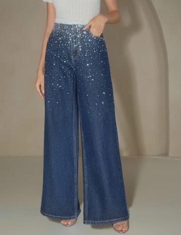 Jeans Shein Anewsta, albastru