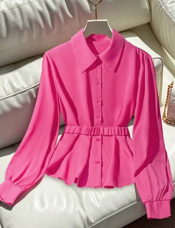 Cămașă Shein Curve+, roz