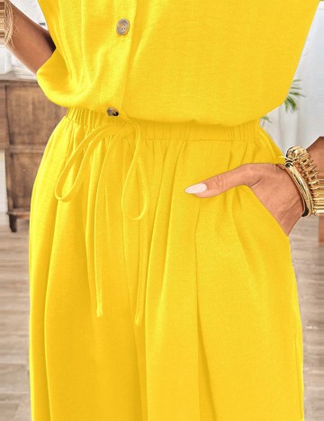 Salopetă Shein, galben