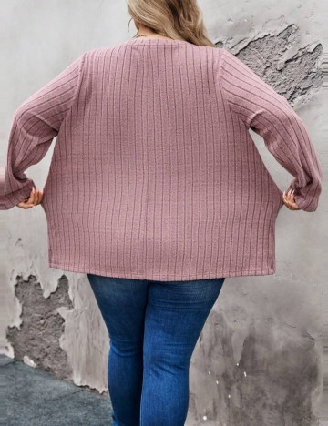 Bluză Shein Curve+, roz prafuit