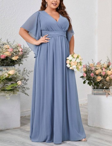 Rochie maxi Shein Curve+, albastru