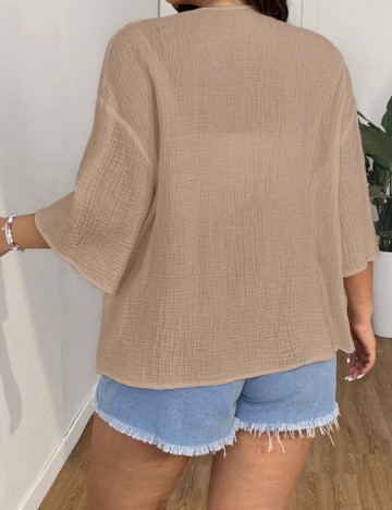 Cardigan Shein Curve+, maro