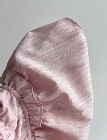 Cămașă cu mânecă scurtă Shein Curve+, roz