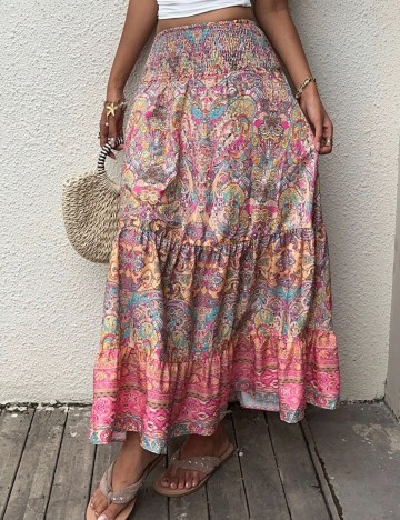 Fustă maxi Shein, mix culori