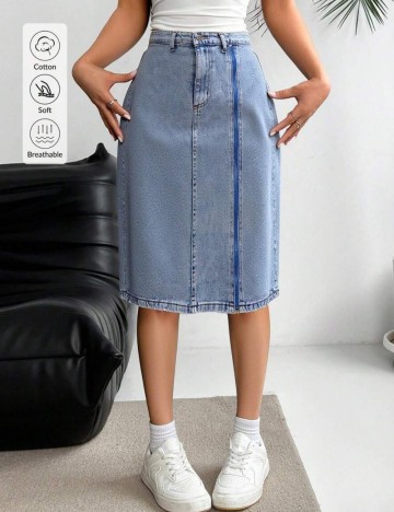 Fustă de blugi Shein, albastru