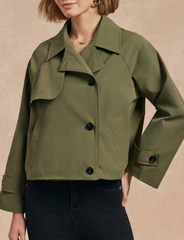 Trench scurt Shein, kaki